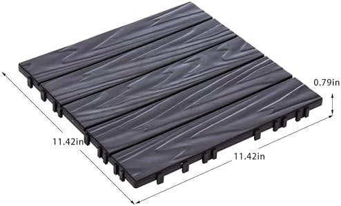 Interlocking Deck Tile – 68-Pack 11.42"x11.42" Plastic Flooring Tile, 61.60 - Image 5