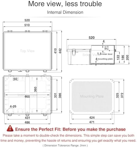QILIPSU Waterproof Junction Box IP67 Outdoor Plastic Electrical Project - Image 6