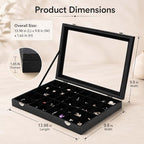 Black Velvet 40 Grid Earring Organizer Display Box - Image 6