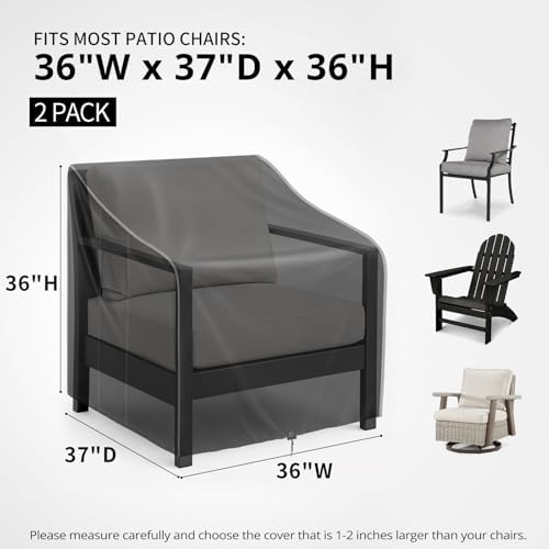 All Weather Patio Chair Cover Waterproof, 2 Pack - Image 3