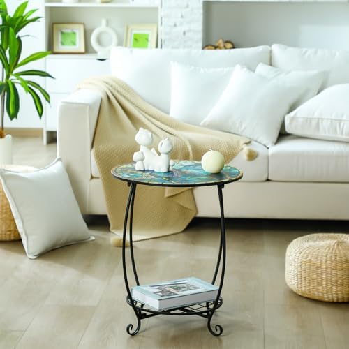 Cinnvoice Outdoor Side Table Small End Patio Porch Table - Image 6