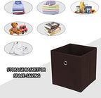 Foldable Storage Cubes Bins, 11 Inch Cloth Storage Cube Fabric Storage Box - Image 3