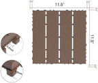 44 Pack Interlocking Deck Tiles, 12x12 Inch Modern Plastic Outdoor Flooring - Image 3