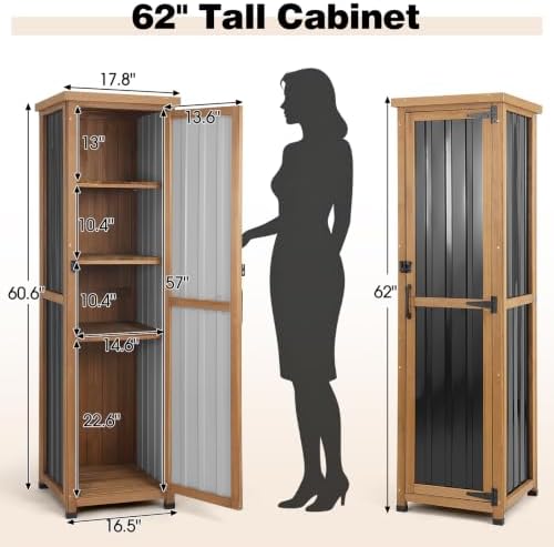 PetsCosset 62" H Outdoor Corner Storage Cabinet - Image 5