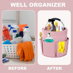 Cleaning Caddy with Handle, 17L Foldable Cleaning Supplies Organizer, Portable - Image 3