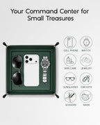 VLANDO Valet Tray, Foldable PU Leather Catchall Tray - Image 2