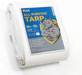 GUARD SHIELD Heavy Duty Tarp 30x30 Feet White Multi Purpose Thick Waterproof by GUARDSHIELD