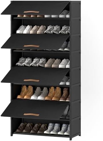 9 Tier Shoe Cabinet with Door, 36-Pair Storage by UNITSTAGE