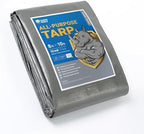 GUARD SHIELD Heavy Duty Tarp 8x10 Feet Silver/Black Multi Purpose Thick by GUARDSHIELD