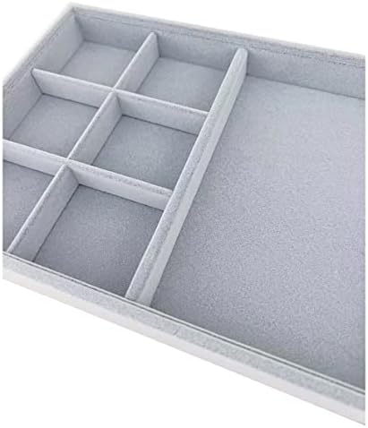 Gray Velvet Stackable Organizer Premium Quality Stackable Tray Halft 6 Grid and - Image 4