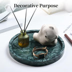 YMXYJM Real Natural Round Marble Tray - Image 4