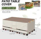 Porch Shield Waterproof Rectangular Patio Table Cover 90 x 64 inch - Image 2