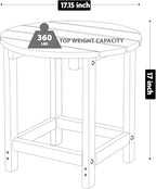LZRS Round Adirondack Patio Side Table End Table, Outdoor Side Tables - Image 3