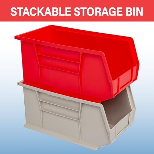 Akro-Mils 12 Pack AkroBins Plastic Storage Bins, Space-Saving Stackable - Image 4