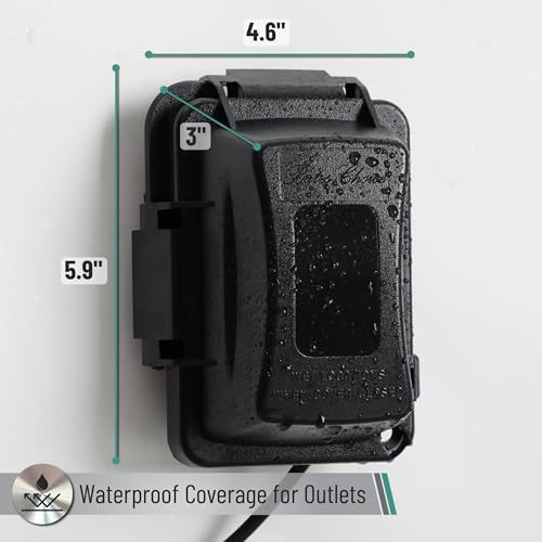 Bates- Outdoor Outlet Cover Weatherproof, Horizontal/Vertical Use - Image 4