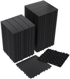 Neoaider 60PCS Plastic Interlocking Decking Tiles 12" x 12", Dark Grey by Neoaider
