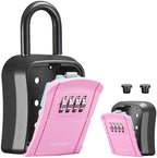 Puroma Key Lock Box Outdoor 4 Digit Code Combination Lockbox House, 1 Pink by Puroma