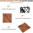 Acacia Wood Interlocking Deck Tiles - Image 6