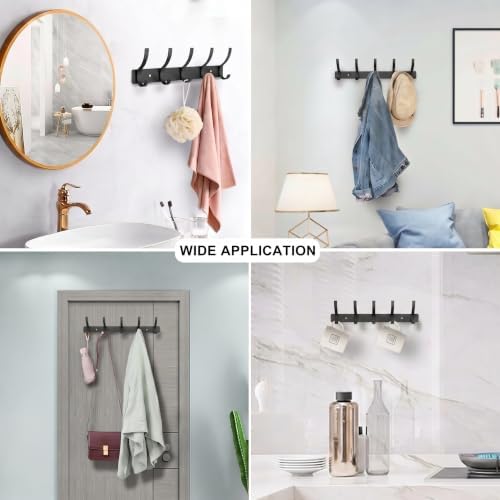 Coat Rack Wall Mounted, 5 Coat Hooks - Image 4