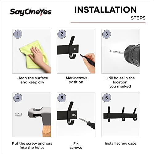 Coat Rack Wall Mount – 9 Inch Stainless Steel Small Hook Rail - Image 6