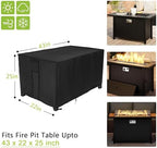 420D Waterproof Fire Pit Cover Rectangular 43"L x 22"W x 25"H Black - Image 5
