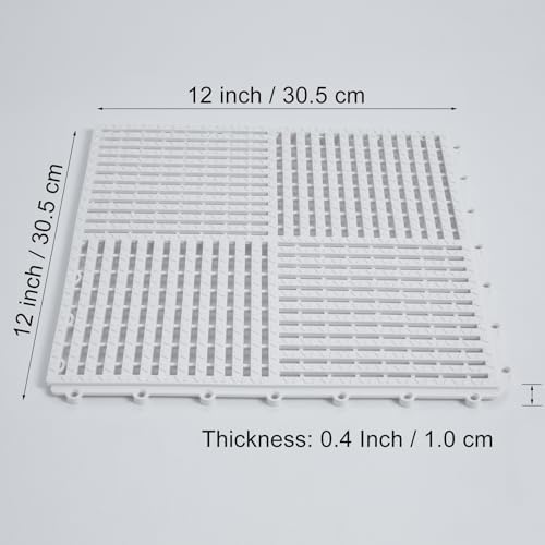 18 Pack Modular Interlocking Tiles Double Non-Slip 12"x12" White - Image 3