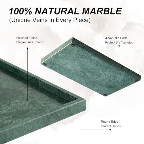 Real Natural Large Marble Tray for Bathroom, Kitchen Counter - Image 3