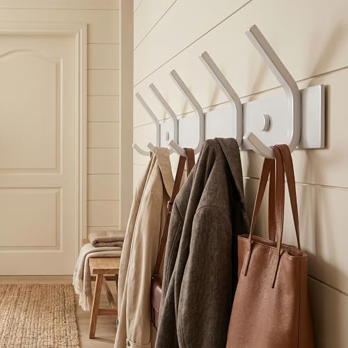 WEBI Coat Rack Wall Mounted, Coat Hooks Wall Mount, Wall Coat Hanger, 5 Hooks - Image 2