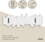 Umbra Sticks Wall Mount Coat Rack, 5 Hook Retractable Pegs - Image 6