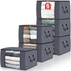 Fab totes 6 Pack Storage Bags for Clothes Blanket Storage Bins by Fabtotes