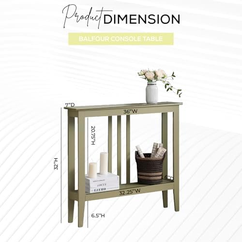 Kings Brand Narrow Console Table w/Storage Shelf - Image 2