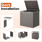 Outdoor Storage Box, Resin Deck Boxes Indoor and outdoor, Waterproof Storage - Image 5