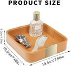SANZIE Leather Tray Desktop Storage, Trinket Catchall Tray - Image 5