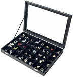 Black Velvet 40 Grid Earring Organizer Display Box by GISK