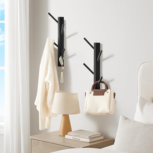 TIOPGHAD 2-Pack Small Vertical Wall Mount Coat Rack - Image 5