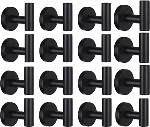 Bathroom Robe Towel Hooks Coat Matte Black Wall Hook Stainless Steel Heavy Duty by Homagic