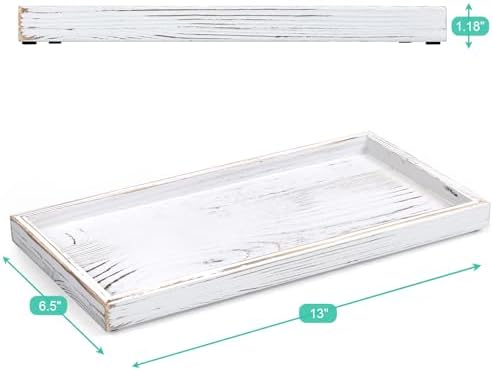ALELION 13" White Bathroom Vanity Tray - Image 4