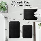 HUXMEYSON Bathroom Rugs Sets 3 Piece, Non-Slip & Quick Dry Bath Mat Set - Image 2