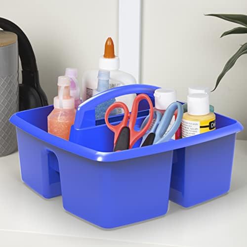Storex Classroom Craft Caddy, 3 Compartment Plastic Organizer - Image 3