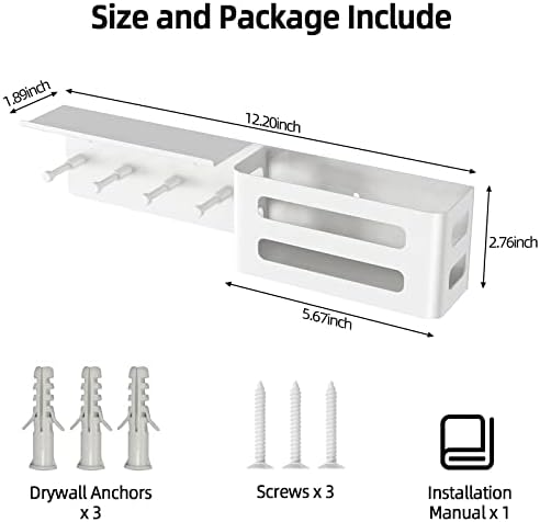MKO Key Holder Wall Mount, Adhesive Key Hanger - Image 6