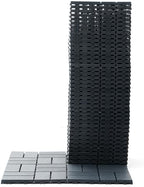 Plastic and Rubber Composite Interlocking Deck Tiles, 44 Pack, Dark Grey by Fegherug
