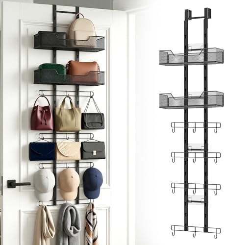 Over The Door Purse Organizer, Easy Installation Handbag Rack by Oslora