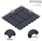 Ball & Cast Plastic Interlocking Deck Tiles, Non-Slip Drainage Holes - Image 2
