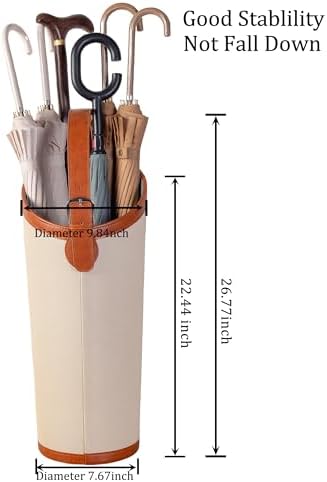 Artificial Leather Tall Umbrella Holer Rack Entryway Indoor - Image 2