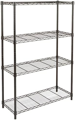 Amazon Basics 4-Shelf Adjustable Heavy Duty Steel Wire Rack Storage Shelving by AmazonBasics