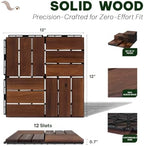 Acacia Interlocking Deck Tiles, 12 Slats - Image 2