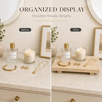Travertine Pedestal Decorative Tray 13.8 x 6.7 in - Image 5