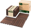 Acacia Interlocking Deck Tiles, 6 Slats by VICTORYRELAX