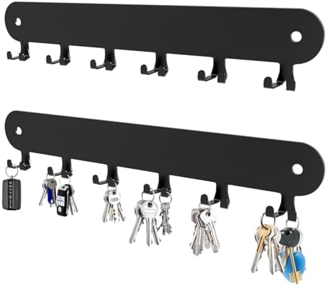 2 Pack Key Holder for Wall, Key Hooks, Key Holder Wall Mount Self Adhesive by Suzurana