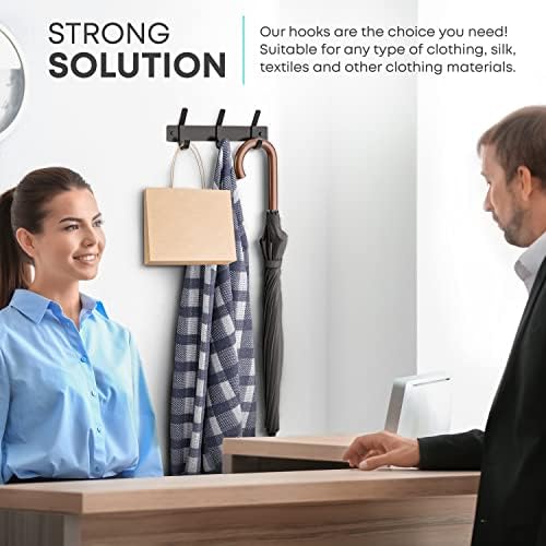 Coat Rack Wall Mount – 9 Inch Stainless Steel Small Hook Rail - Image 7